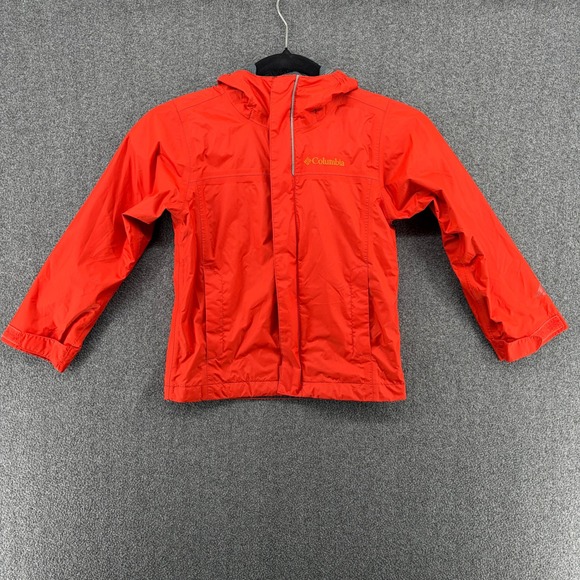 Columbia Other - Columbia Kids Orange Omni-Tech Waterproof Hooded Rain Jacket XXS 4/5